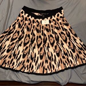 Ashley Stewart Animal Print Skater Skirt